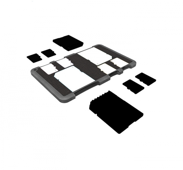 Speicherkartenhalter für 2 SD-Karten + 4 Micro-SD-Karten